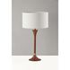 Rebecca 26 inch 100.00 watt Walnut Rubberwood with Antique Brass Accent Table Lamp Portable Light