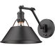 Orwell 1 Light 10 inch Matte Black Articulating Wall Sconce Wall Light, Adjustable