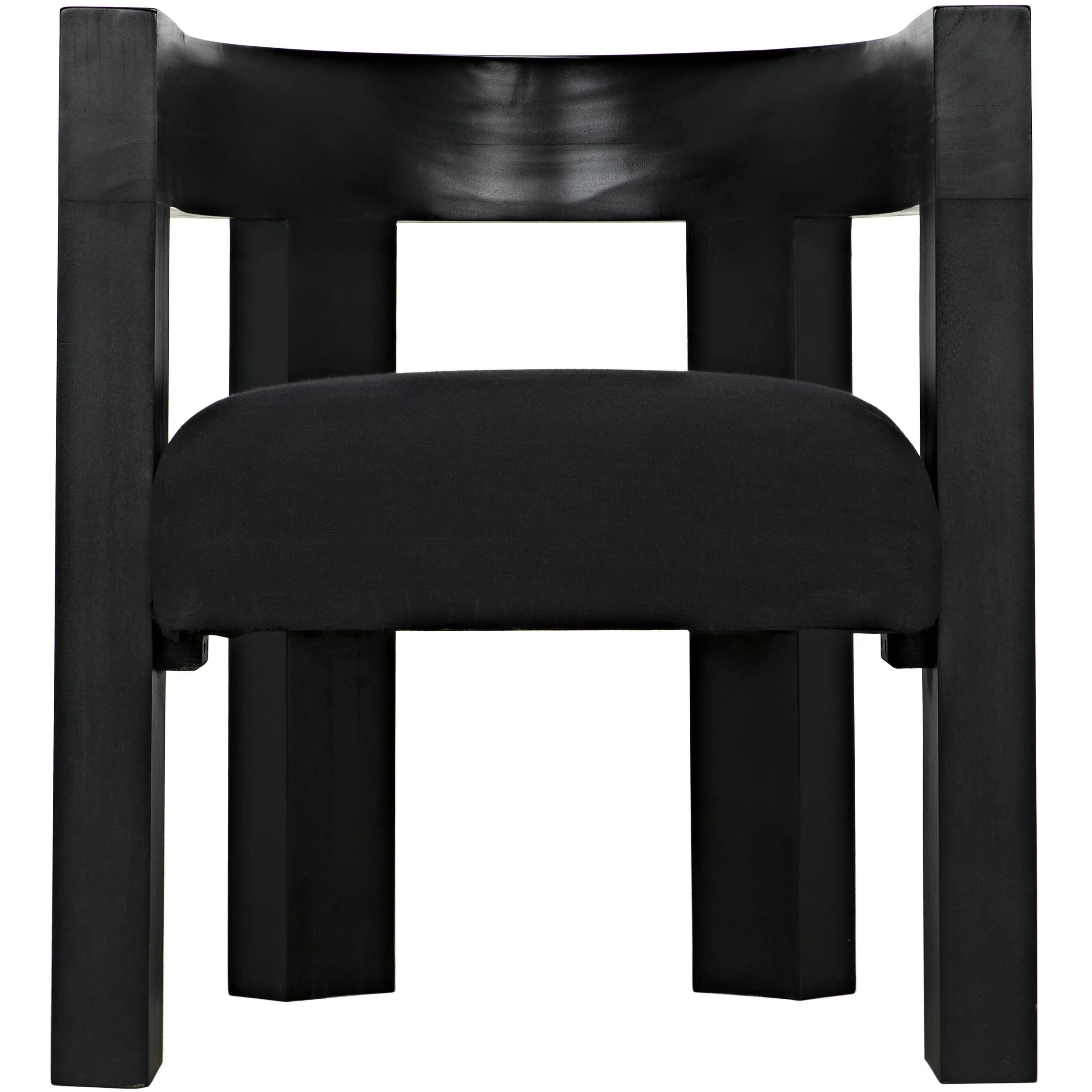 Eros Hand Rubbed Black Dining Chair