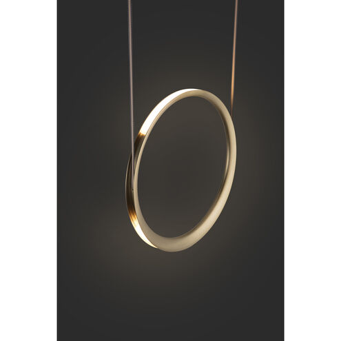 Eternal LED 5.9 inch Satin Antique Brass Pendant Ceiling Light