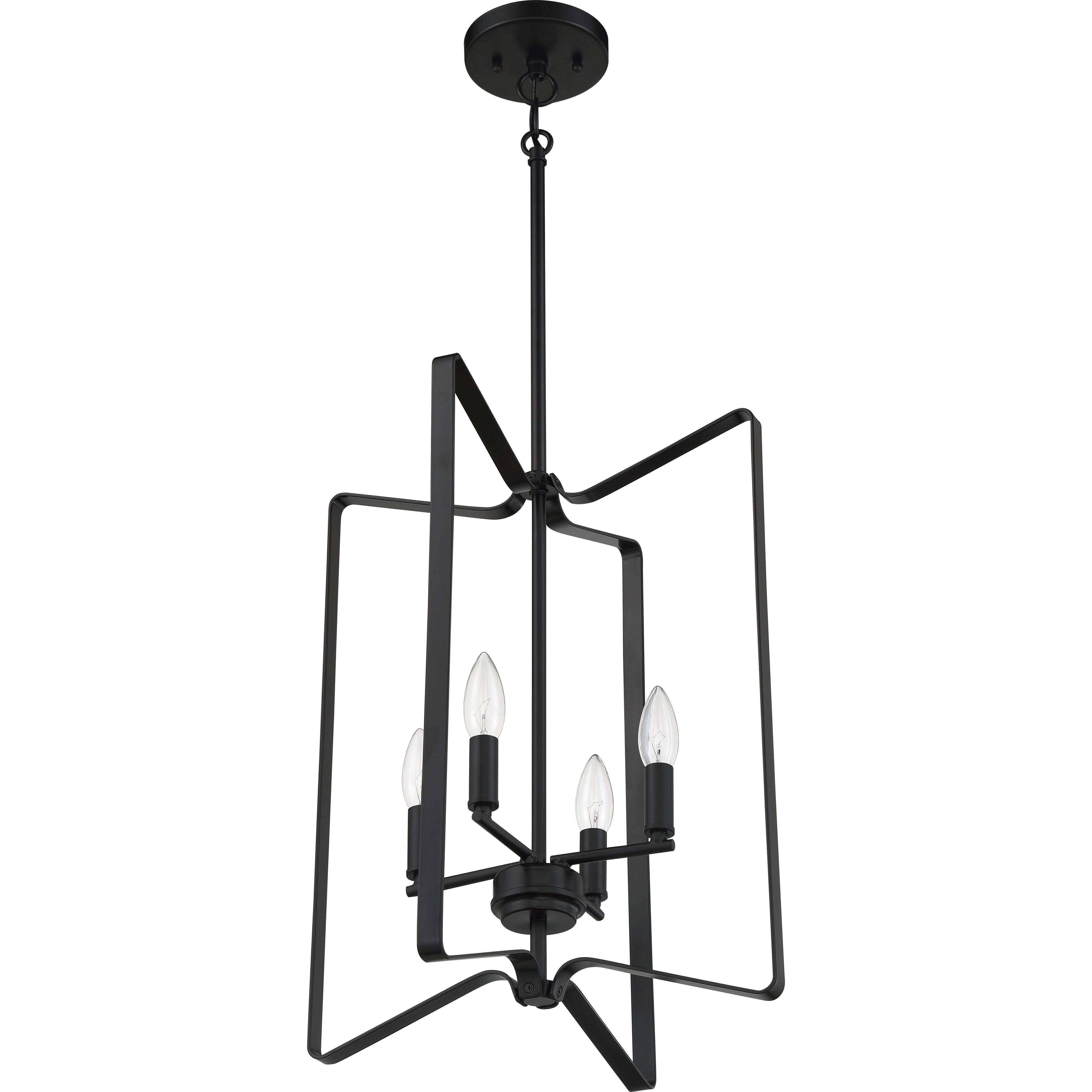 Shayna 4 Light 15 inch Flat Black Foyer Light Ceiling Light
