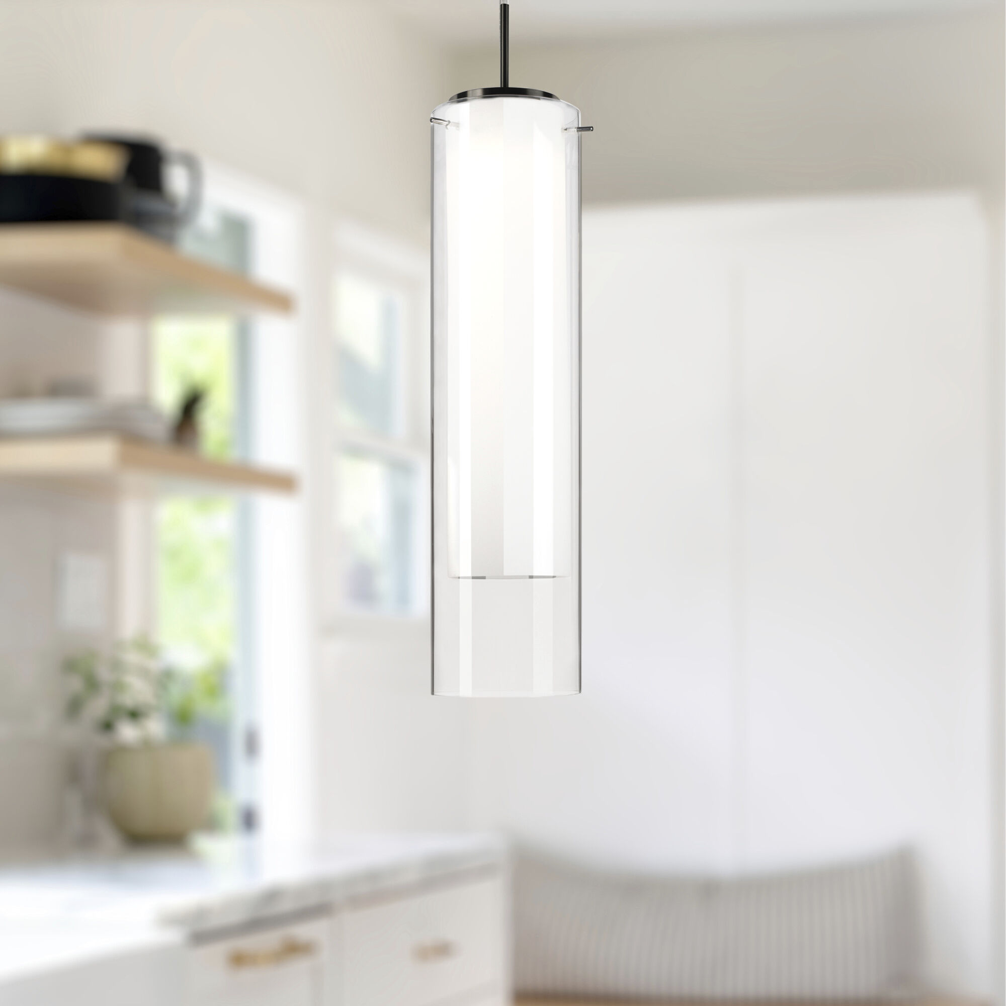 Verona LED 5.13 inch Brushed Nickel Pendant Ceiling Light