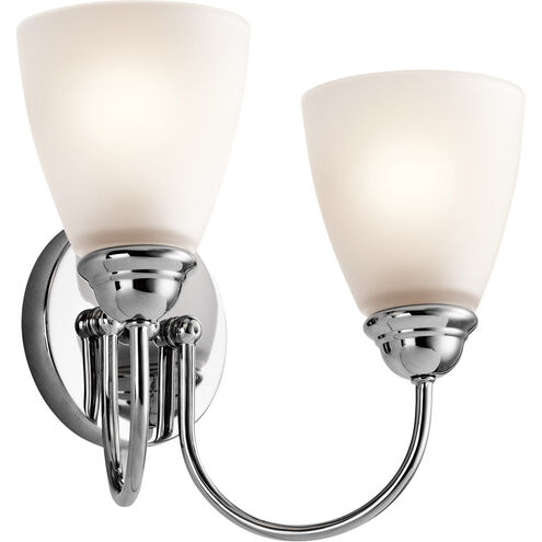 Jolie 2 Light 13 inch Chrome Wall Mt Bath 2 Arm Wall Light in Incandescent