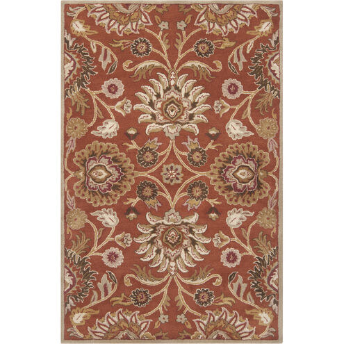 Amanda Rust/Mustard/Gray/Dark Brown/Dark Red Handmade Rug