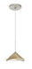 Hoppi 1 Light Satin Nickel Pendant Ceiling Light in Mocha/Clear Glass, Halogen