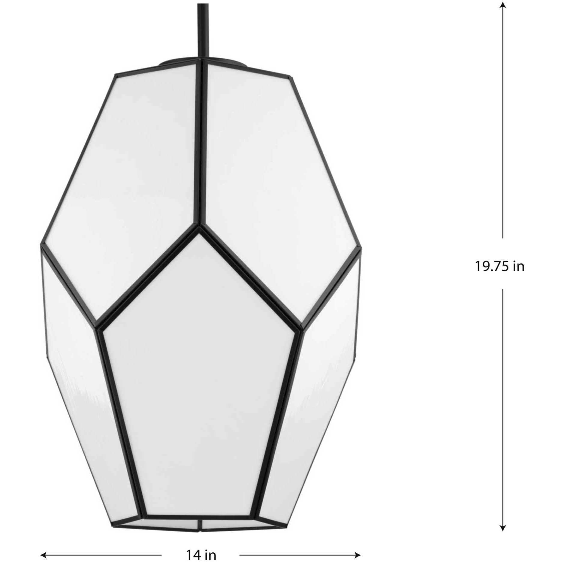 Latham 1 Light 14 inch Matte Black Pendant Ceiling Light