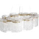 Brookstreet 8 Light 27.5 inch Legacy Brass Pendant Ceiling Light in Clear Handmade Glass