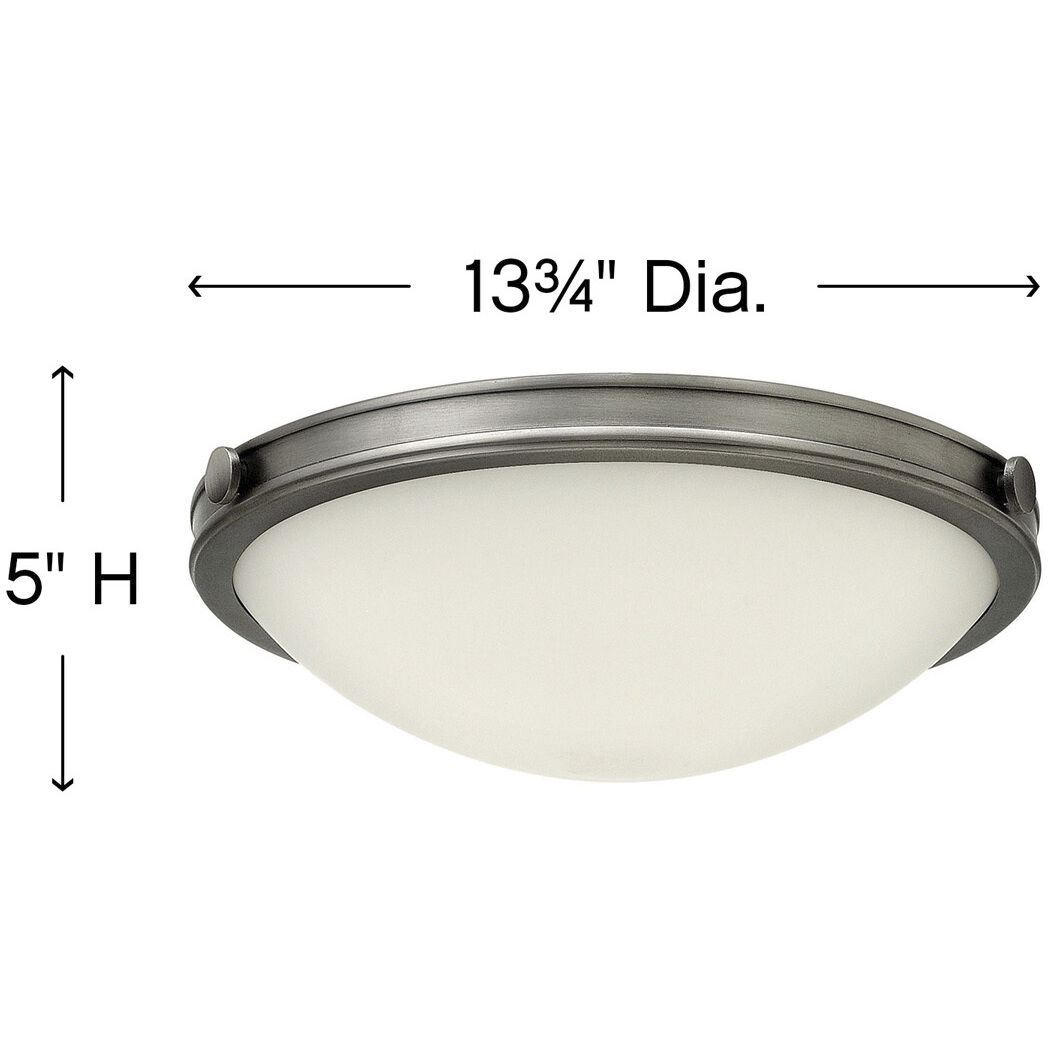 Maxwell 2 Light 13.75 inch Antique Nickel Indoor Flush Mount Ceiling Light