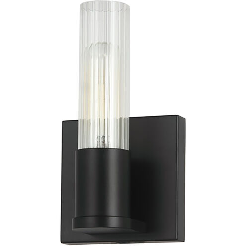 Tube 1 Light 4.5 inch Matte Black Decorative Wall Sconce Wall Light