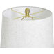 Jean 29 inch 100 watt Mahogany and Gold and Light Oatmeal Table Lamp Portable Light