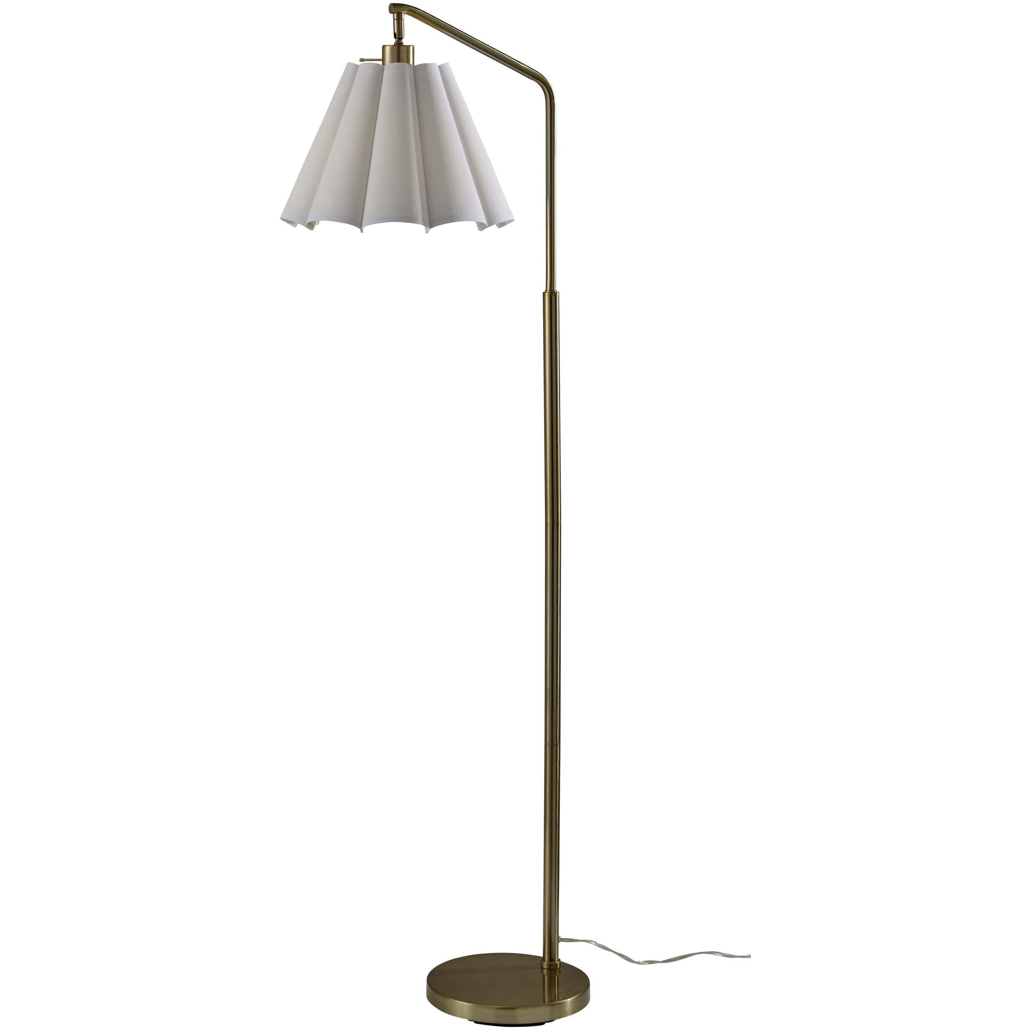 Lyra 60 inch 100.00 watt Antique Brass Floor Lamp Portable Light