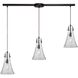 Hand Formed Glass Linear Mini Pendant Ceiling Light