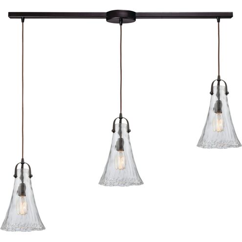 Hand Formed Glass Linear Mini Pendant Ceiling Light