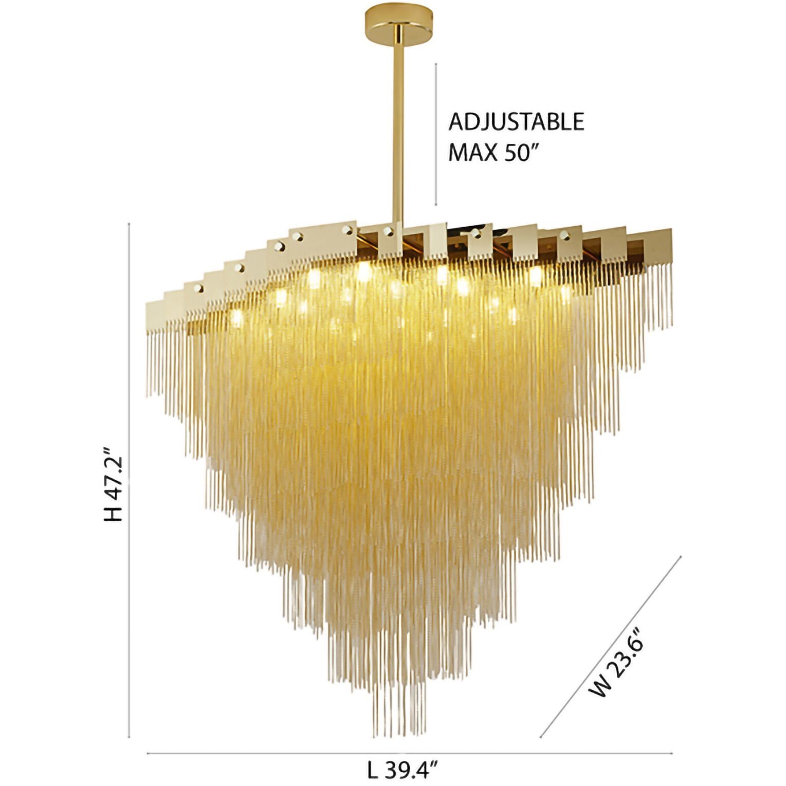 IMG Series 20 Light 23.6 inch Gold Chandelier Ceiling Light