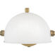 Spence 1 Light 7.25 inch Chalk White with Heritage Brass Interior Wall Mount Wall Light