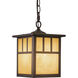 Mission LED 7.25 inch Burnished Bronze Outdoor Pendant