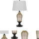 Fluted 30.5 inch 150.00 watt Smoked Table Lamp Portable Light