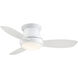 Concept Ii 44 inch White Ceiling Fan, Flush Mount