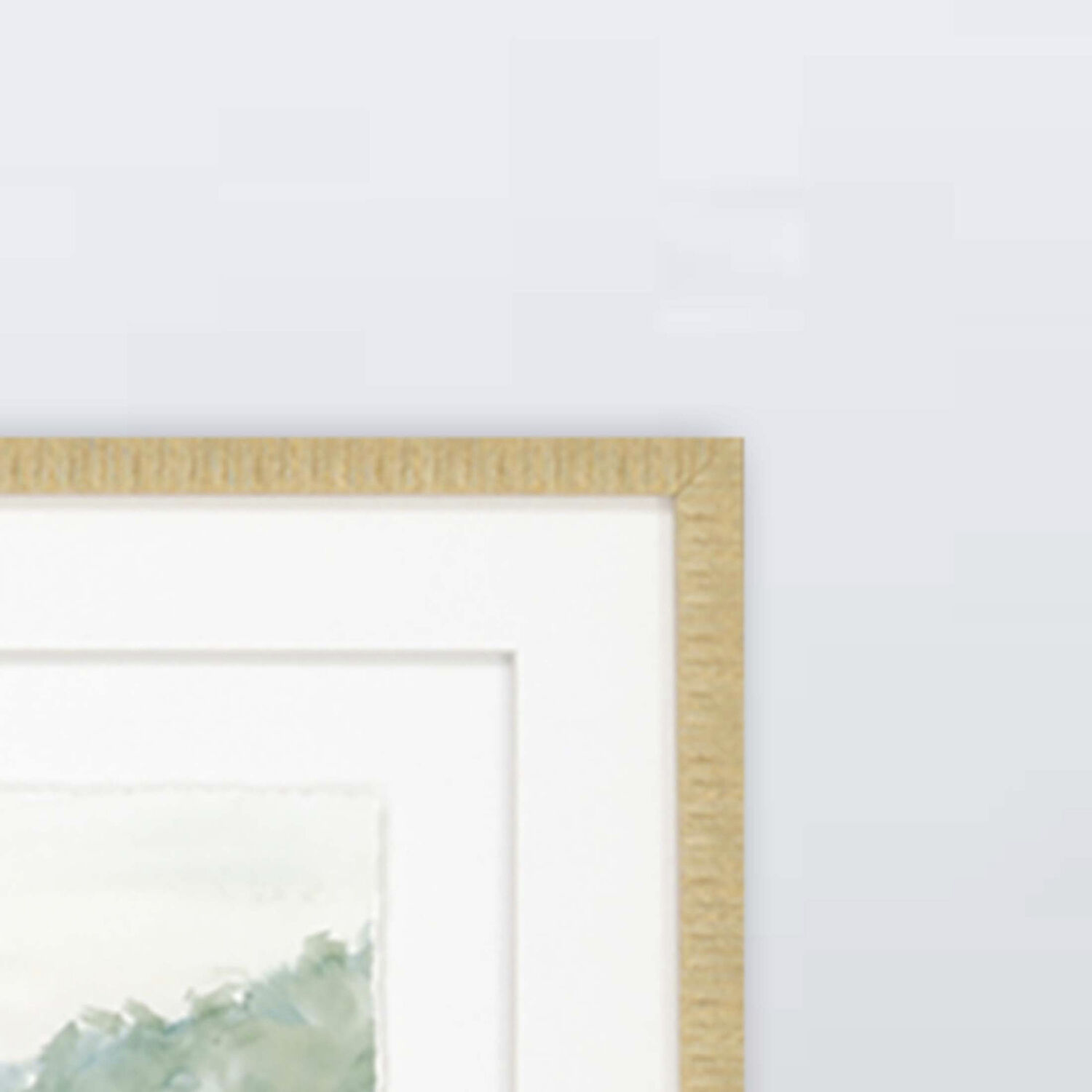 Watercolour Green and Turquoise and Yellow and Blue Framed Art