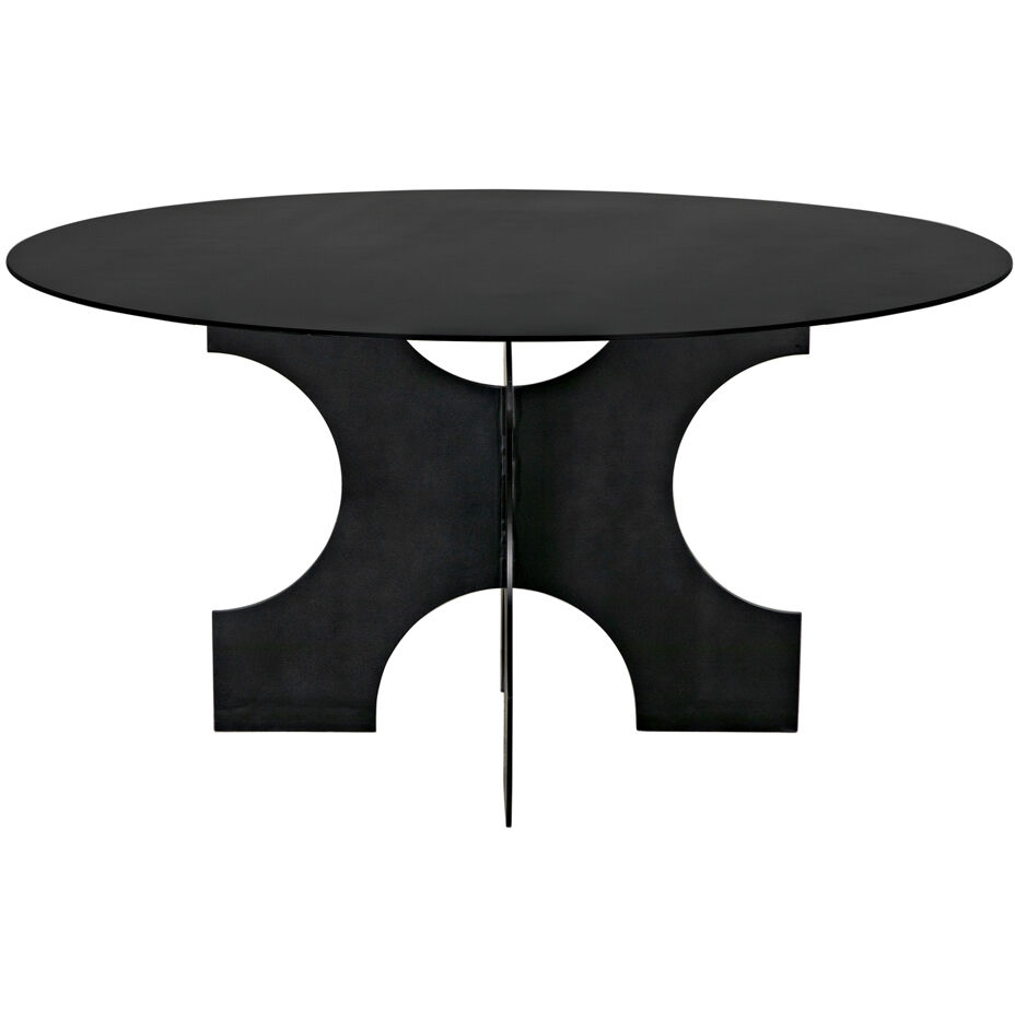 Element 59 X 59 inch Matte Black Dining Table