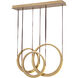 Tether LED 9 inch Natural Aged Brass Multi-Light Pendant Ceiling Light