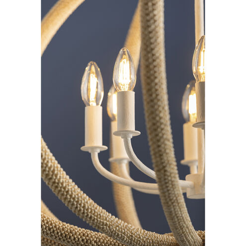 Lewiston 8 Light 34 inch White Plaster Chandelier Ceiling Light