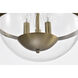 Amado 3 Light 14 inch Vintage Brass Pendant Ceiling Light