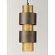Caspian 1 Light 6 inch Oil Rubbed Bronze/Antique Brass Mini Pendant Ceiling Light