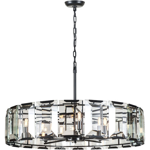 Monaco 10 Light 43 inch Flat Black Pendant Ceiling Light, Urban Classic