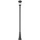 Davina 4 Light 119.25 inch Black Outdoor Post Mounted Fixture in G9
