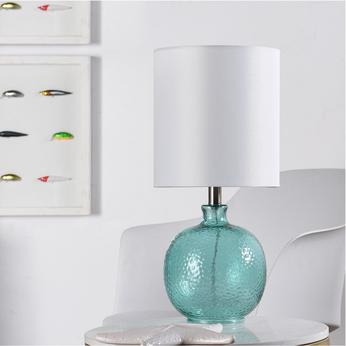 Signature 20 inch 60 watt Cerulean Table Lamp Portable Light
