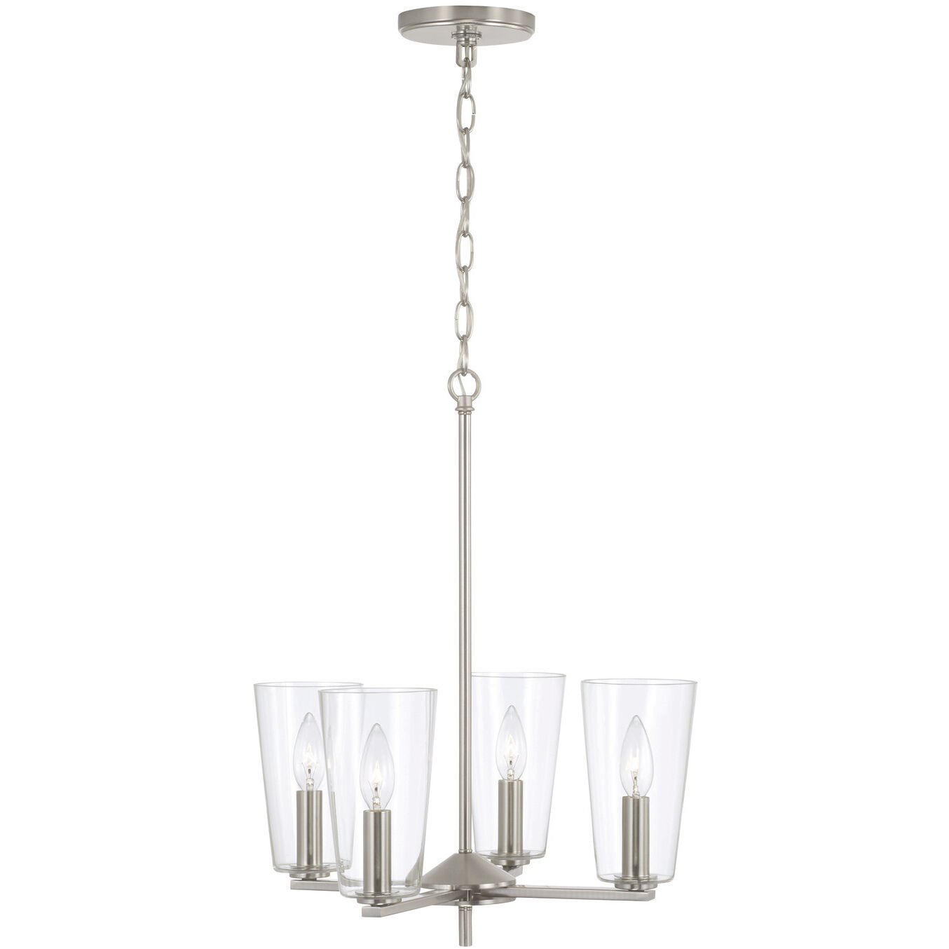 Portman 4 Light 17.5 inch Brushed Nickel Pendant Ceiling Light