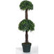Two-Tier Green Faux Botanical