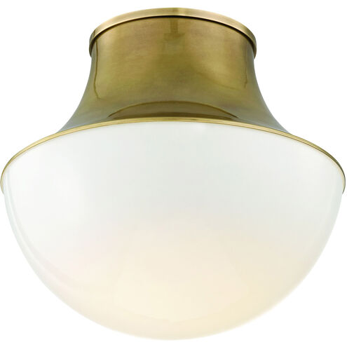 Lettie LED 14.75 inch Aged Brass Flush Mount Ceiling Light, Large