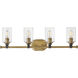 Halstead 4 Light 32 inch Heritage Brass Vanity Light Wall Light