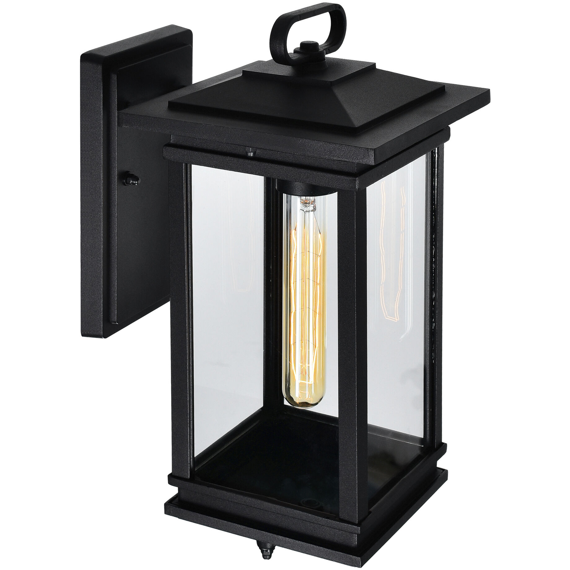 Oakwood 1 Light 14 inch Black Outdoor Wall Light