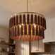 Aquitane 4 Light 24 inch Warm Brass Pendant Ceiling Light