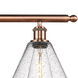 Ballston Ballston Cone 3 Light 39 inch Antique Copper Island Light Ceiling Light in Seedy Glass