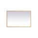Pier 30 X 27 inch Brass LED Mirror