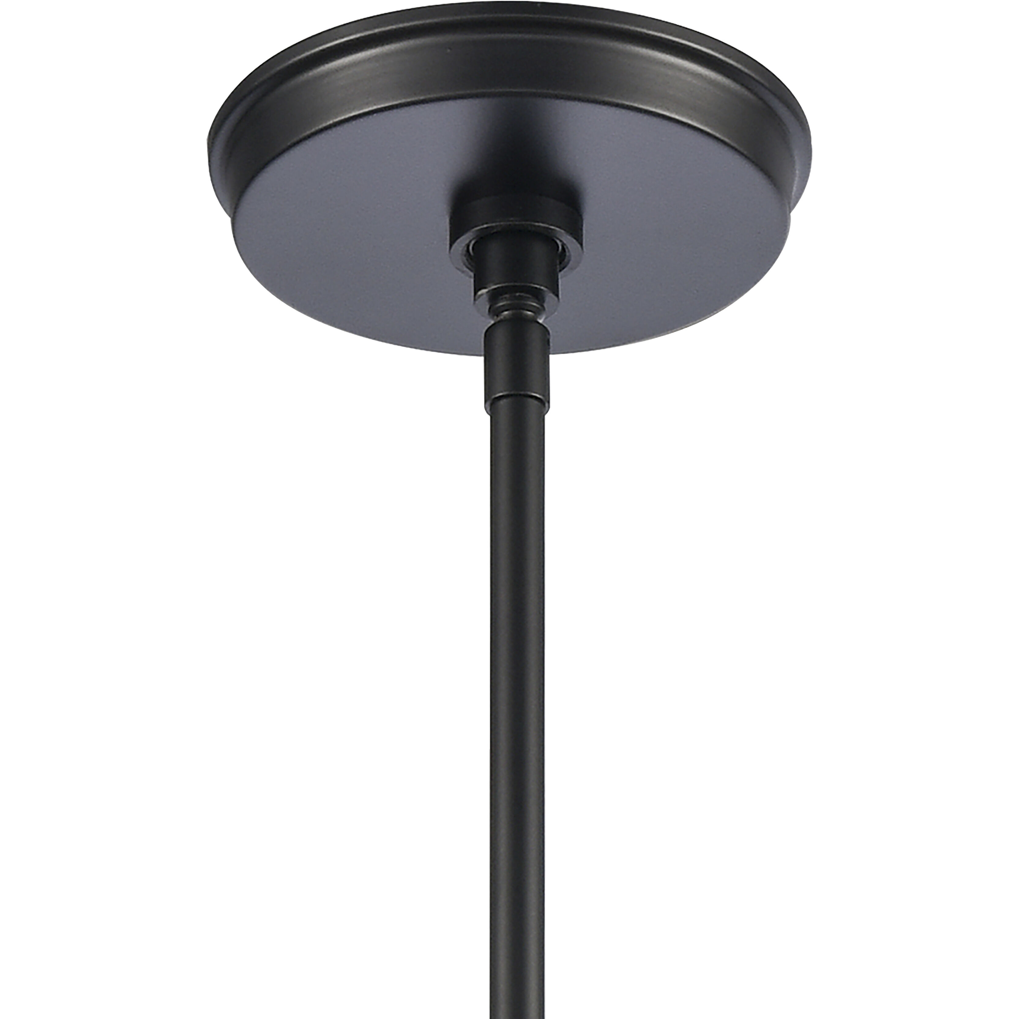 Square to Round 1 Light 6 inch Matte Black Mini Pendant Ceiling Light