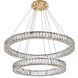 Monroe 2 Light 36 inch Gold Chandelier Ceiling Light