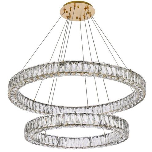 Monroe 2 Light 36 inch Gold Chandelier Ceiling Light