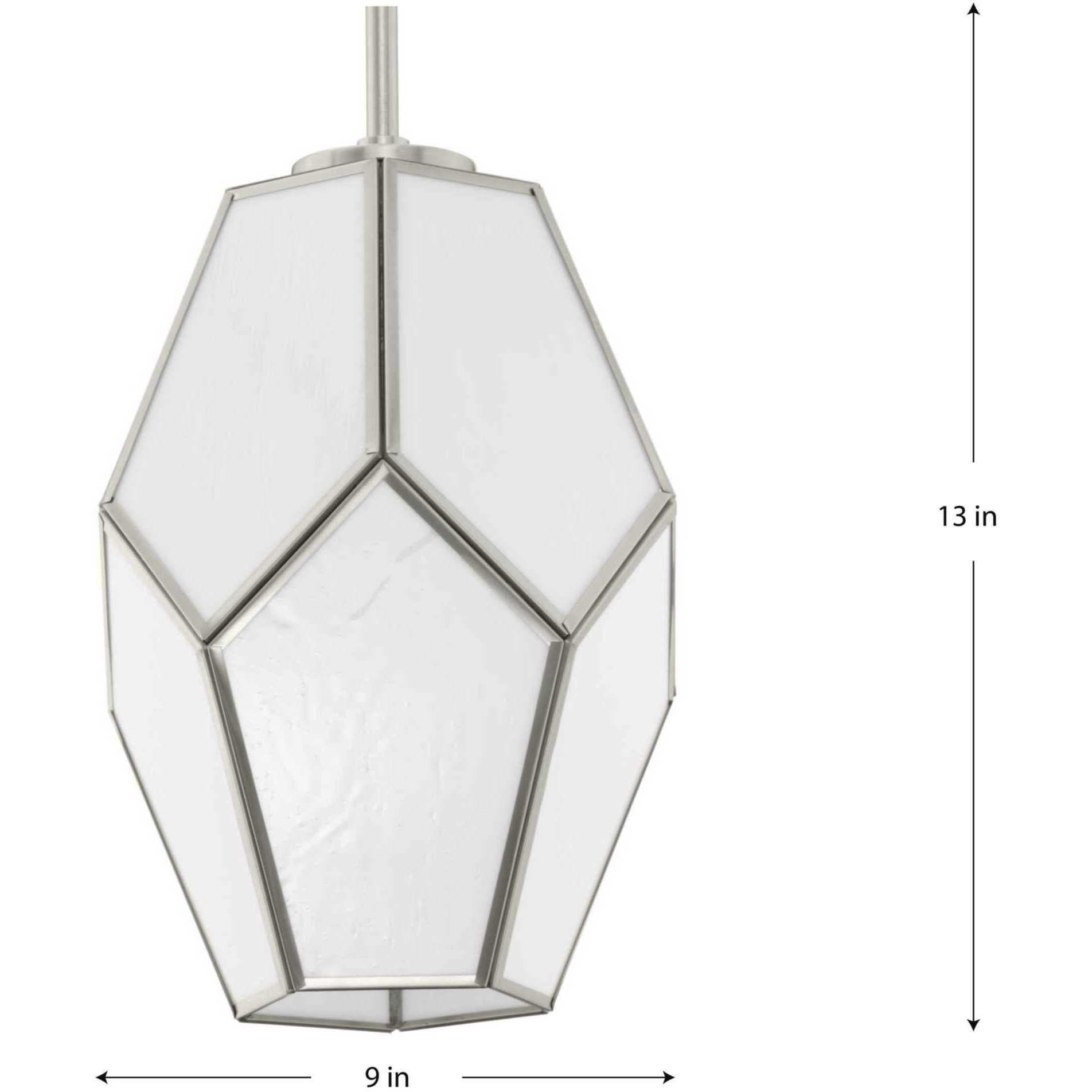 Latham 1 Light 9 inch Brushed Nickel Pendant Ceiling Light