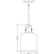 Kinsley 1 Light 8 inch Matte Black Pendant Ceiling Light