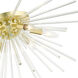 Utopia 6 Light 26 inch Satin Brass Flush Mount Ceiling Light