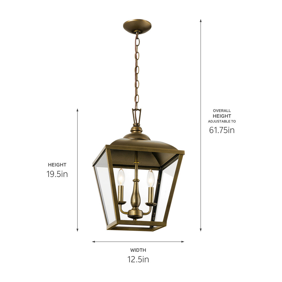 Homestead Dame 3 Light 13 inch Character Bronze Pendant Ceiling Light, Dame