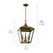 Homestead Dame 3 Light 13 inch Character Bronze Pendant Ceiling Light, Dame