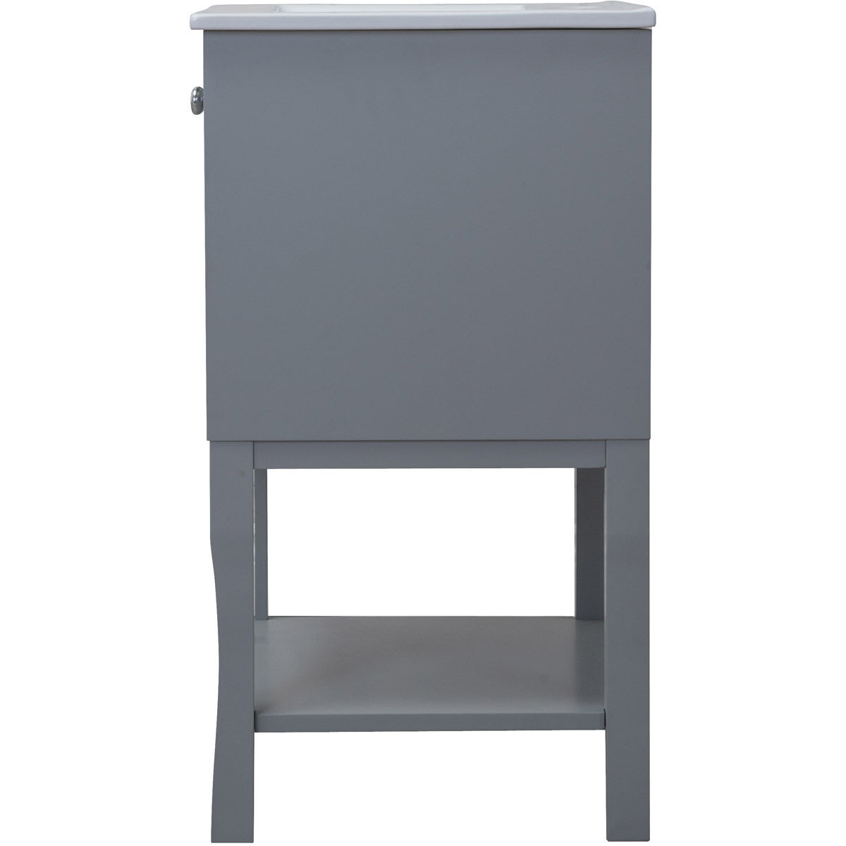 Mason 24 X 33 inch Grey and Chrome Vanity Set