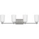 Adley 4 Light 32 inch Brushed Nickel Bath Vanity Light Wall Light