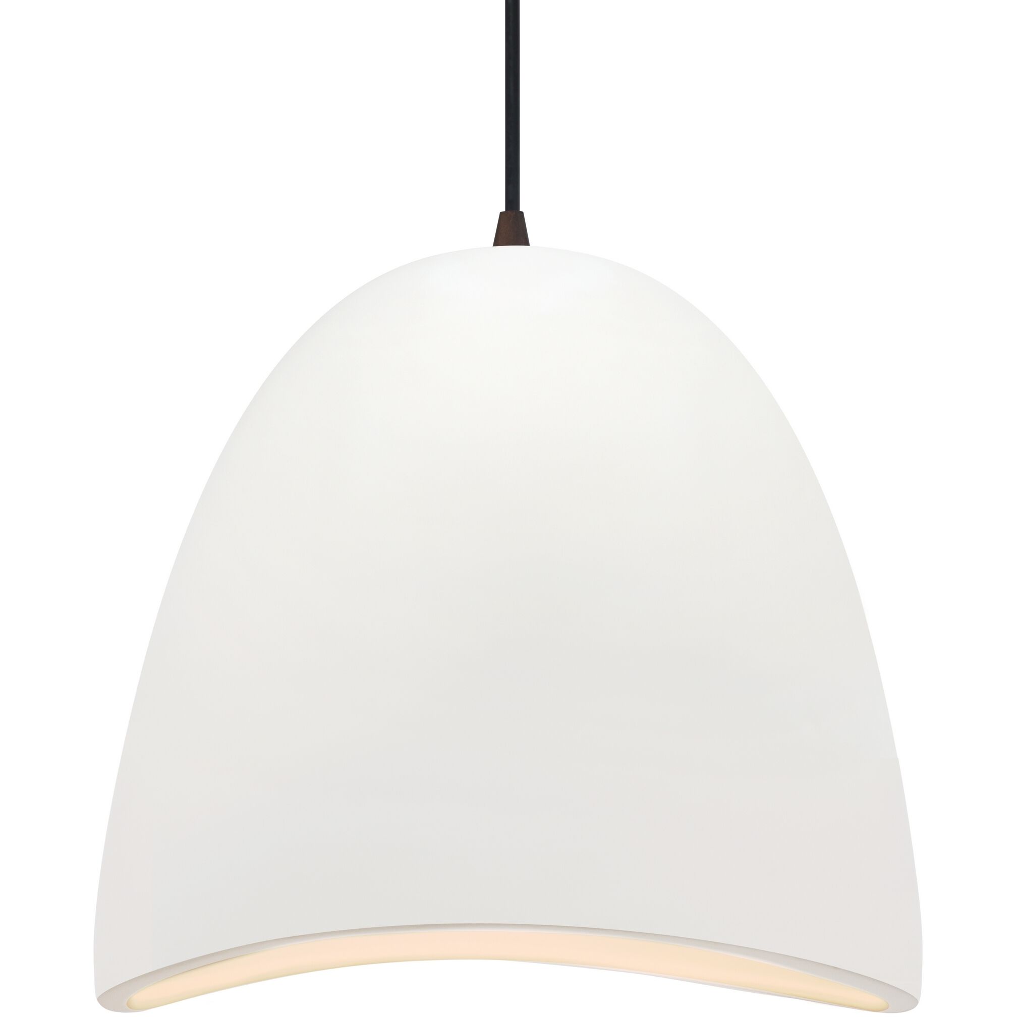 Radiance Collection - Brisa Pendant Ceiling Light in Dark Bronze, Dedicated LED, Black Cord, Bisque, 12.5W x 12.25H, Form+Finish+Function